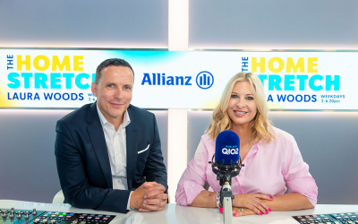 Allianz Ireland sponsors Q102 afternoon drive show The Home Stretch with Laura Woods
