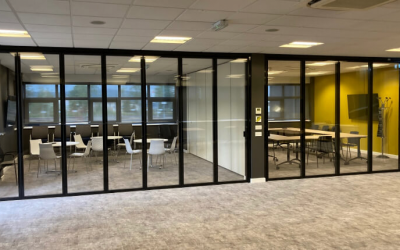 Glass Room Dividers installs bespoke glazed partitions for West Sussex office fit-out in Henfield