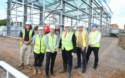 Warwickshire developer erects steelwork at Greville Business Park