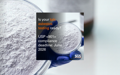 SGS XRPD and PLM testing keeps talc-based products on track for batch release