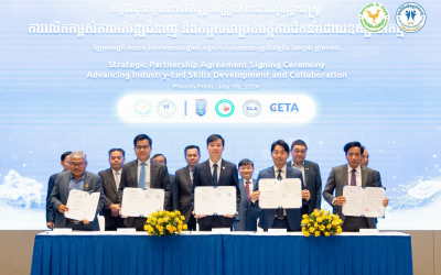 Four Cambodian industry associations sign Skills Development Fund pact to drive workforce training