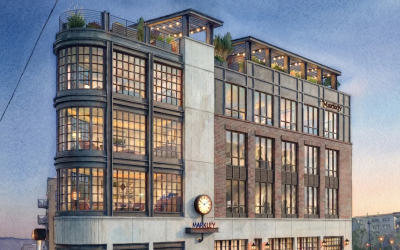 MHK Architecture plans four-storey mixed-use building on triangular West End infill site