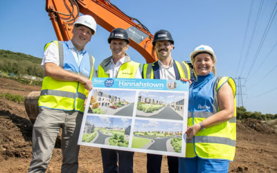 Radius Housing and EH Allingham break ground on £43m Hannahstown Belfast development