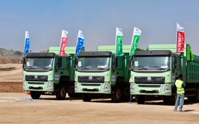 CCCC deploys electric heavy-duty trucks at Ethiopia's Bishoftu International Airport construction site