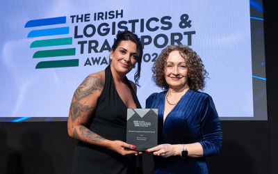 Niamh Marshall of Marathon Group wins Women in Logistics & Transport Award at the Irish Logistics & Transport Awards 2026
